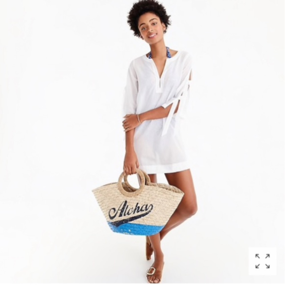 J. Crew White Swim Coverup Tunic
